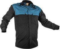 Caution Black/Blue Polycotton Long Sleeve Shirt