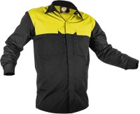 Black/Yellow Polycotton Long Sleeve Shirt