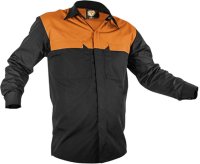 Caution Black/Orange Polycotton Long Sleeve Shirt