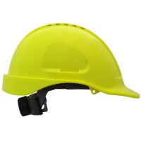 Mid Peak Hard Hat, Vented, Ratchet Adjustment Fluoro Yellow