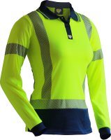 Caution Women'S Yellow/Navy D/N L/S Segmented Tape Women'S Micro Fibre