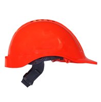Mid Peak Hard Hat, Vented, Pushlock Adjustment-Fluoro Orange