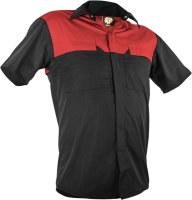 Caution Black/Red Polycotton Short Sleeve Shirt