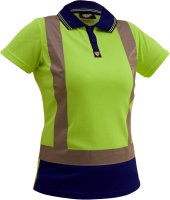 Caution Women'S Yellow/Navy D/N Microfibre Polo