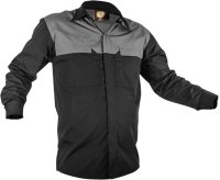 Caution Black/Grey Polycotton Long Sleeve Shirt