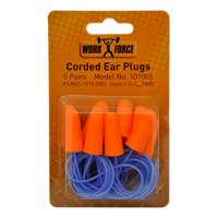 Earplug With Cord, Hangsell 5Pr Blister Pack