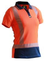 Caution Orange/Navy D/N Segmented Tape Women'S Microfibre Pol