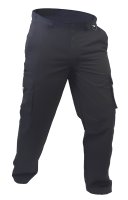 Caution Black Polycotton Ripstop Cargo Trousers-Size 46"/117Cm