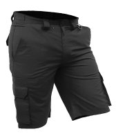 Caution Black Polycotton Ripstop Cargo Shorts-Size 54"/137Cm