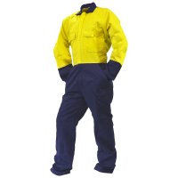Overall Ls, 300Gsm Cotton, Non-Compliant Yellow/Navy Do