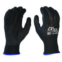 Grab+, Black Sandy Nitrile, Black Polyester