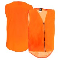 Hi-Vis Vest, Zip, Day Only, Orange, No Pockets