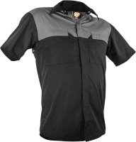 Caution Black/Grey Polycotton Short Sleeve Shirt
