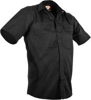Caution Black/Black Polycotton Short Sleeve Shirt