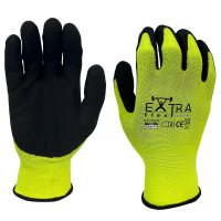 13G Recycled Fy Poly Liner, Black PU Palm Coated