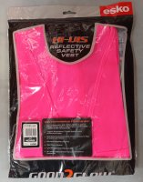Large Hi-Vis Hot Pink Safety Vest C/W Cellphone, Id & Pen Pockets - -Extra Small Maxiflash' Led 3 Bolt Flashing Beacon, Rotating Or Pulse Pattern