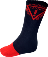 Black/Red Work Socks - 5 Pack-Size 8-10