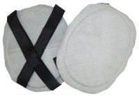 Caution Suede Leather Knee Pads - Velcro Straps