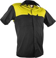 Caution Black/Yellow Polycotton Short Sleeve Shirt