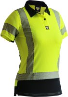 Caution Women'S Yellow/Black D/N Microvent Polo