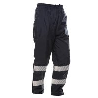 D/O Trousers PU Coated Navy - Sewn-On Tape