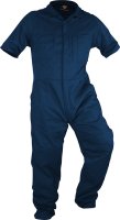 Caution Navy S/S 100% Cotton Zip Overall