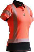 Caution Women'S Orange/Black D/N Microvent Polo