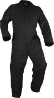 Caution Black L/S Polycotton Zip Overall