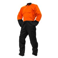 Overall Ls, 300Gsm Cotton, Orange/Black