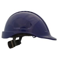 Mid Peak Hard Hat, Vented, Ratchet Adjustment Blue