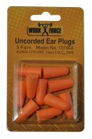 Earplug Without Cord, Hangsell 5 Pr Blister Pack