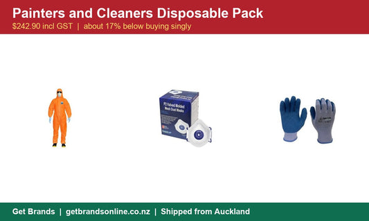 Painters and Cleaners Disposable Pack contents