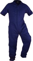 Caution Royal Blue S/S Polycotton Zip Overall