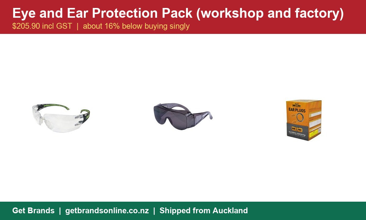 Eye and Ear Protection Pack contents